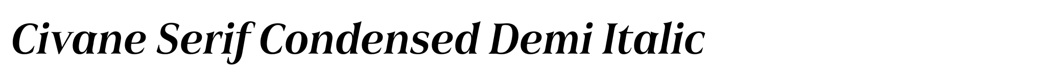 Civane Serif Condensed Demi Italic image